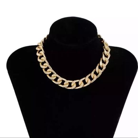 NEW 18K GOLD CUBAN CHAIN NECKLACE, NICE NECKLACE, CUTE NECKLACE - Picture 6 of 6